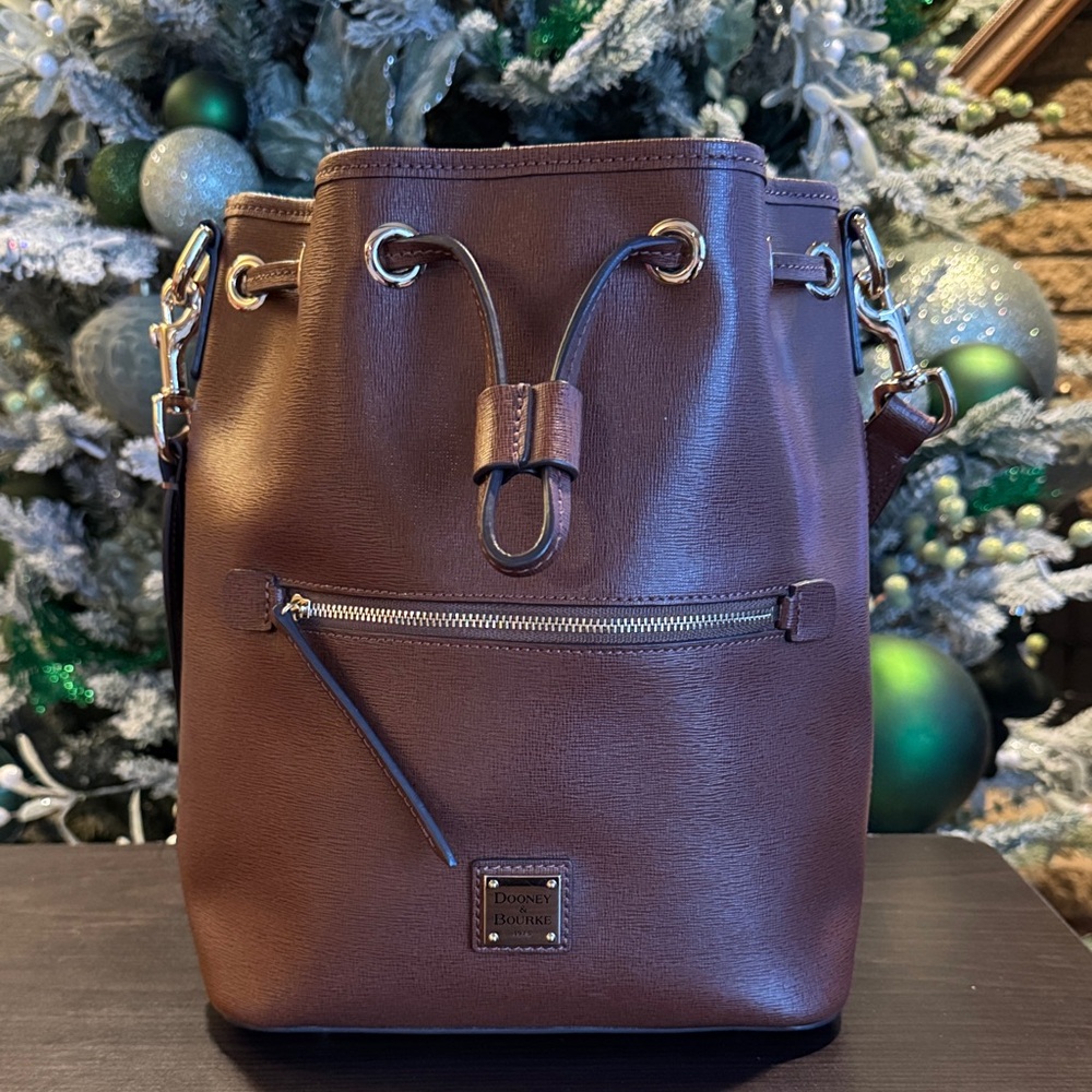 Dooney & Bourke Rich Brown Leather bucket bag